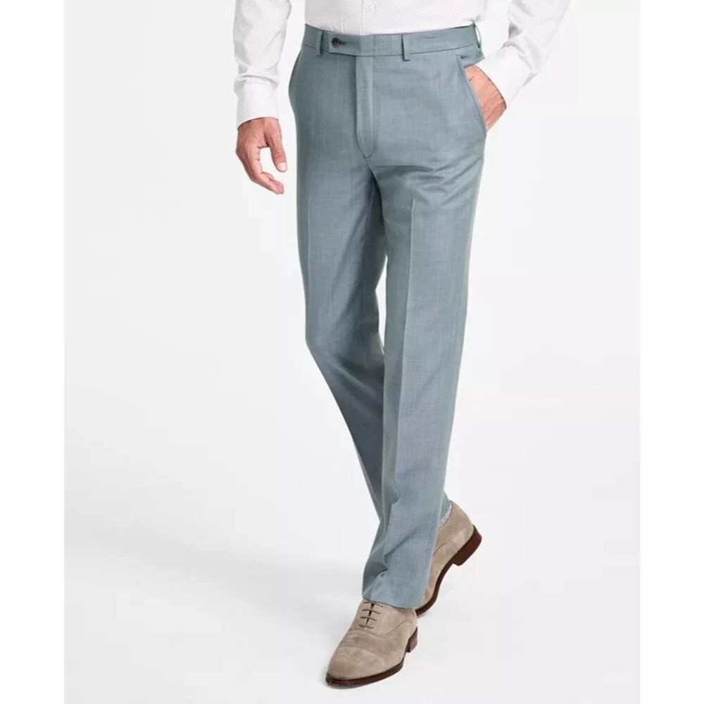 $200 NEW CALVIN KLEIN Mens 30x32 Green Slim Fit Stretch Soft Dress Pants/Slacks
